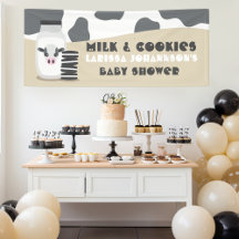 Banderoll för babybabyskor för Mjölk och cookies B