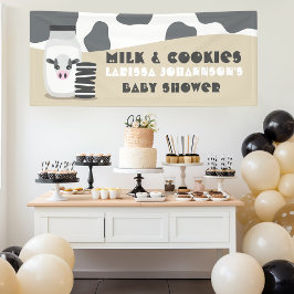 Banderoll för babybabyskor för Mjölk och cookies B