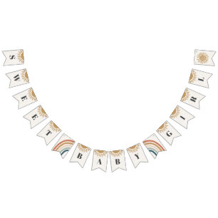 Banderoll för babyduschning vimplar