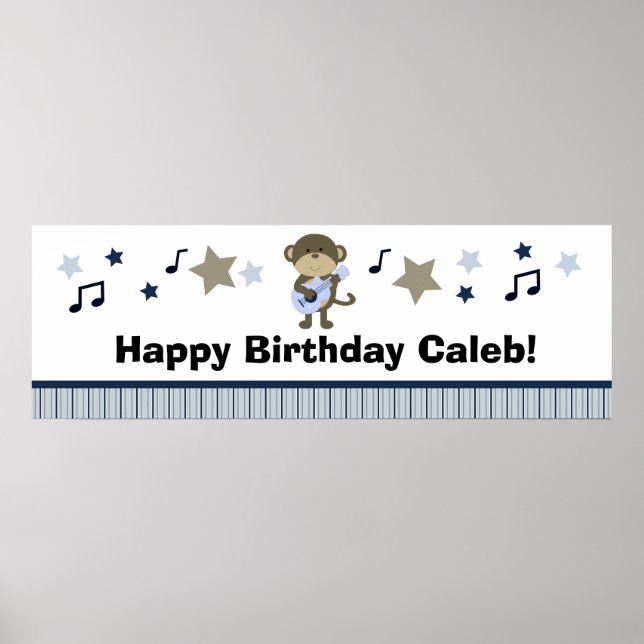 Banderoll för babyskanner för Födelsedagsfest av r Poster (Framsidan)