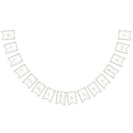 Banderoll för babyskor Guld/Silver Vimplar