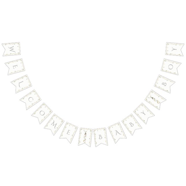 Banderoll för babyskor Guld/Silver Vimplar (Alla)