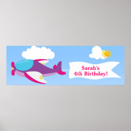 Banderoll för Banner Girl Birthday Banner Poster