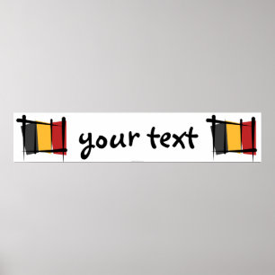Banderoll för belgiska pensel-Flagga Poster