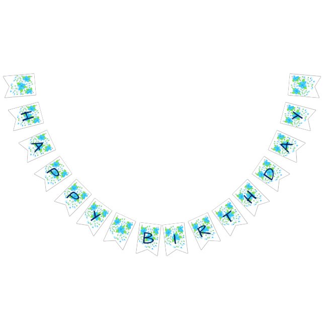 Banderoll för blå Grattis på födelsedagen Vimplar (Alla)