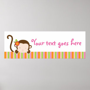 Banderoll för Boo Rosa Girl Baby Shower Banner Poster