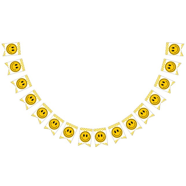 Banderoll för buntbanderoll i Lycklig Ansikte Vimplar (Alla)