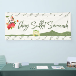 Banderoll för Chag Sukkot Sameach (Tabernacles)