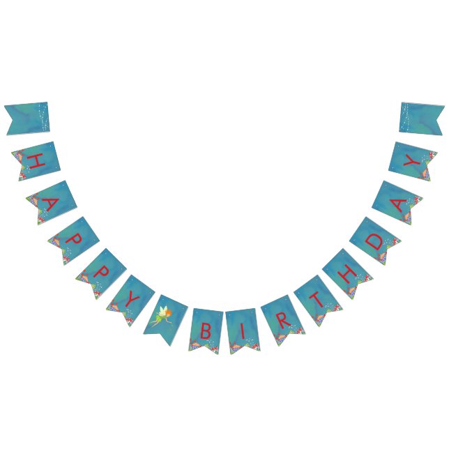 Banderoll för Fairy Party Bunting Flagga (Grattis  (Alla)