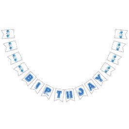 Banderoll för Flagga av blå födelsedag