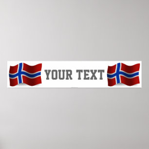 Banderoll för Flagga av norge Poster