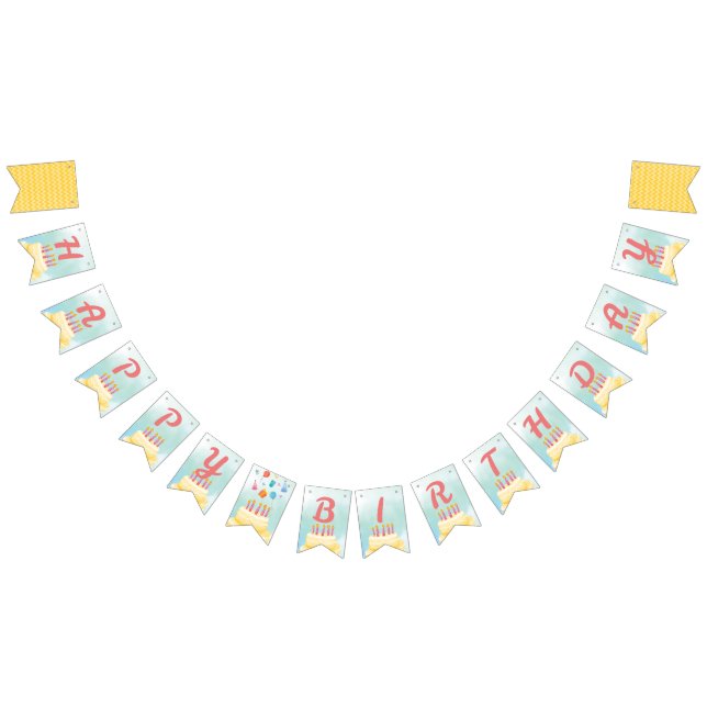 Banderoll för födelsedagskummel - Party bunting Fl Vimplar (Alla)