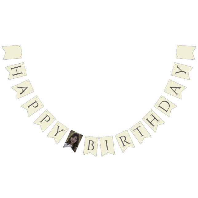 Banderoll för fotobuntning av grattis på födelseda vimplar (Alla)