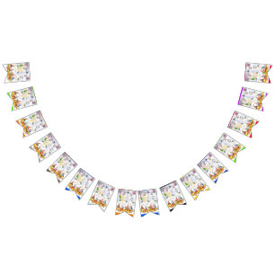 Banderoll för god jul Grattis på födelsedagen Vimplar