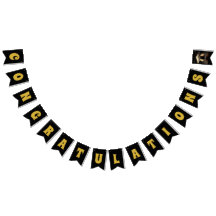 Banderoll för "Grattisar" i Black & Guld