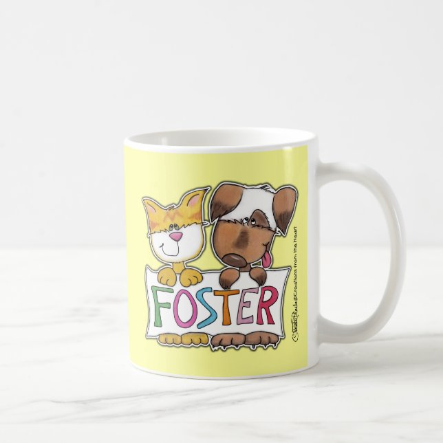 Banderoll för hund- och kattlåst kaffemugg (Höger)