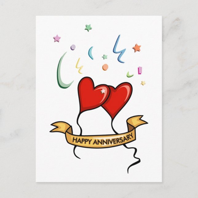 Banderoll för lycklig-årsdagen vykort (Framsida)