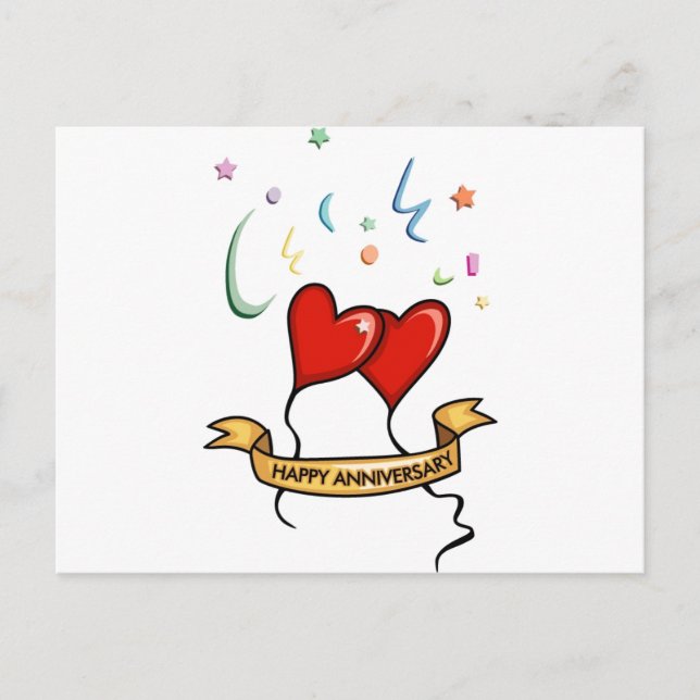 Banderoll för lycklig-årsdagen vykort (Framsida)