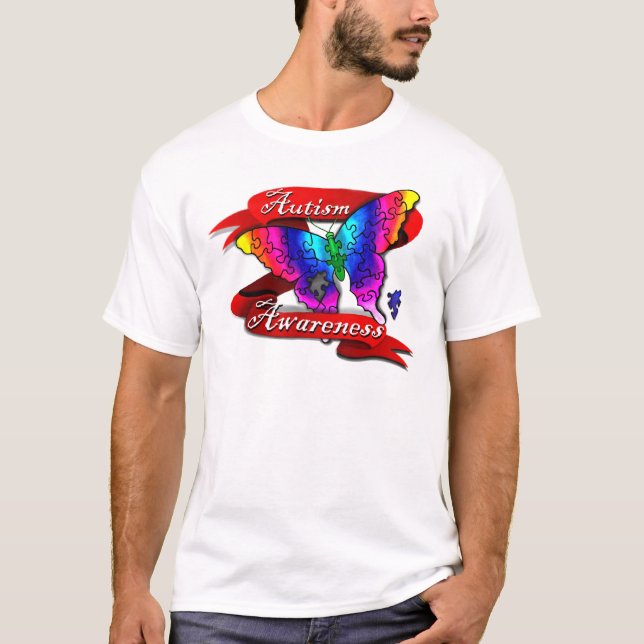 Banderoll för medvetenhet om autism t-shirt (Framsida)