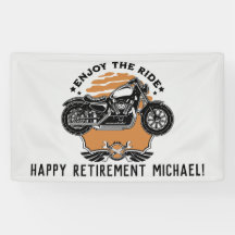 Banderoll för motorcykel Pension Party