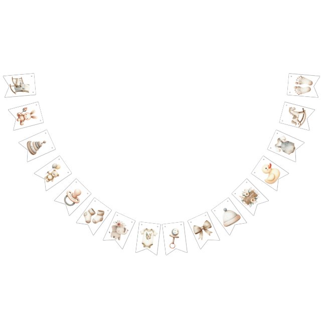 Banderoll för neutraltens babyskor vimplar (Alla)