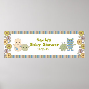 Banderoll för pekarboxning för babyskor poster