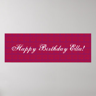 Banderoll för röd och Lila Poster