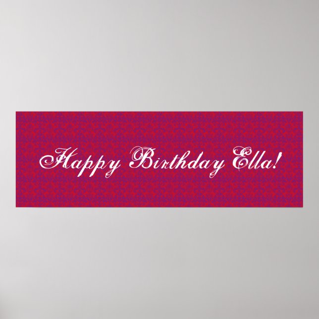 Banderoll för röd och Lila Poster (Framsidan)