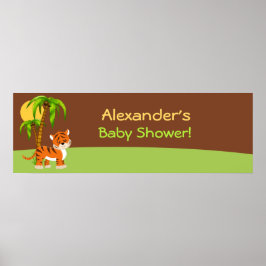 Banderoll för spädbarnshögtalare för Cute Baby Tig Poster