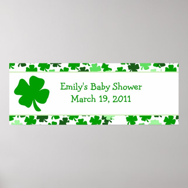 Banderoll för st patrick's day/babykläder poster (Framsidan)