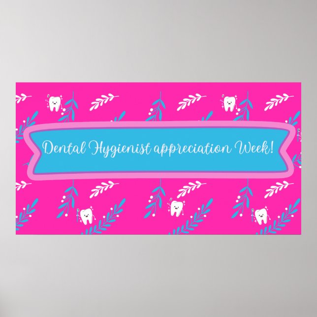 Banderoll för tandhygienist poster (Framsidan)