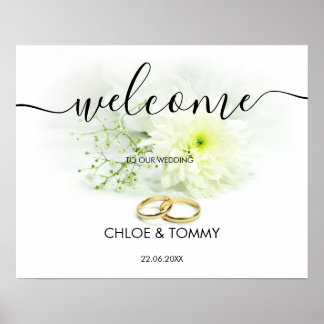Banderoll för välkomstskyltar i bröllop poster