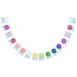 Banderoll för vattenfärgsfärgpalett vimplar