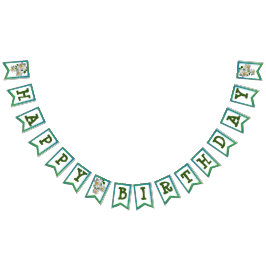 Banderoll för vit blomma vimplar