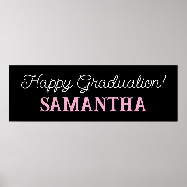 Banderoll lycklig Studenten, Studentfest Decor Poster (Framsidan)