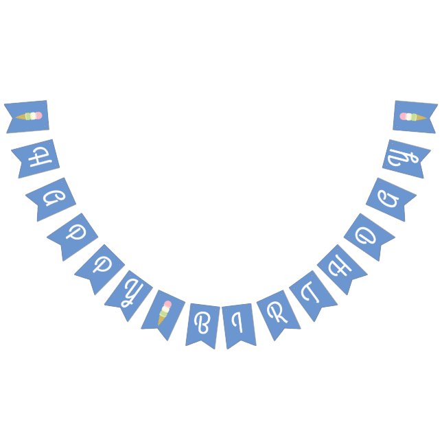 Banderollbanderoll för iskrämskon Cone Cute Gratti Vimplar (Alla)