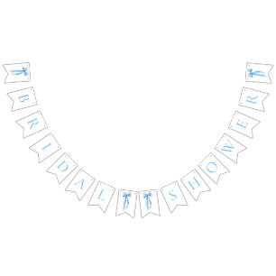 Banderollbanderoll för Möhippa i modern Dusty Blue Vimplar