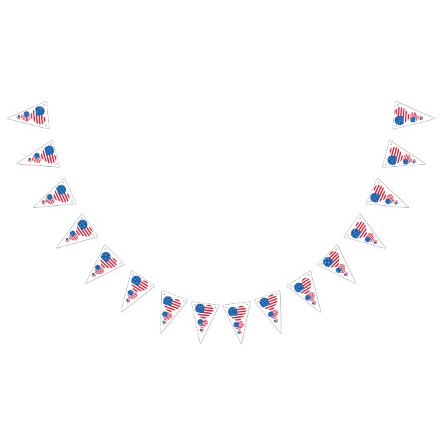 Banderollbanderoll för Party-triangeln USA flagga (Alla)
