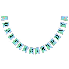 Banderollbanderoll för vattenfärg Bath Bomb Birthd Vimplar