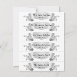 Banderollbanderollen silver Bröllop Inbjudningar