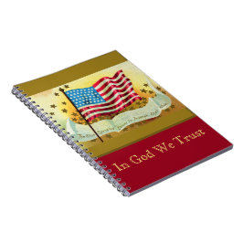Banderollbar Banner American Flagga Anpassningsbar Anteckningsbok
