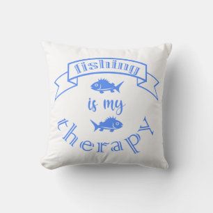 Banderollcitat Fiske är min terapi Kudde