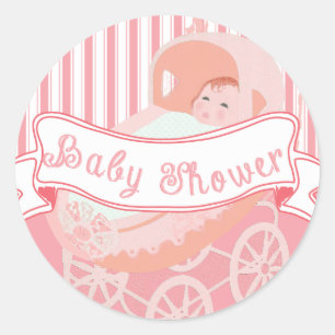 Banderollen Flicka Shower-Vintage Runt Klistermärke