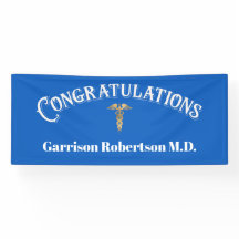 Banderollen Grattis Blue MD Doktor