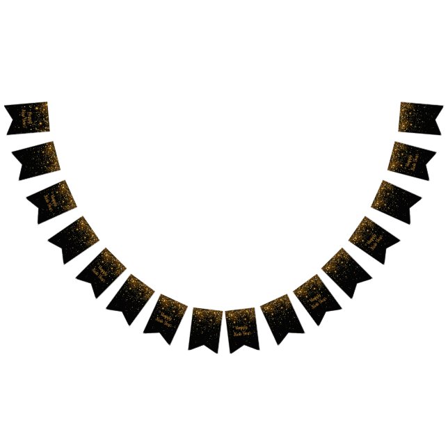 Banderollen Party Black och Guld Party Vimplar (Alla)