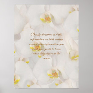 Banderoller, riktningsskyltar för Orchid-blommor Poster
