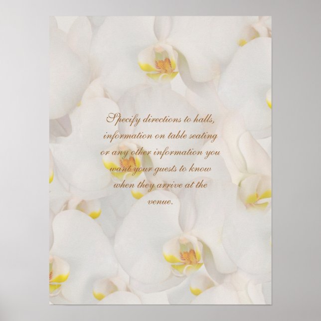 Banderoller, riktningsskyltar för Orchid-blommor Poster (Framsidan)