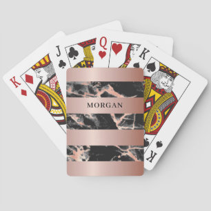 Banderollerna Ro Guld, Svarta & Ro Guld Marble, Na Casinokort