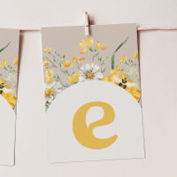 Banderollkort för Wildblomma "E" med hög spolning