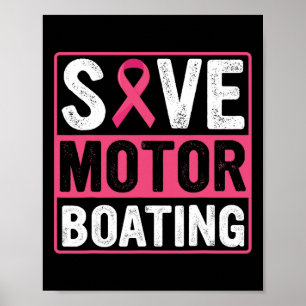 Bandet av bröstcancer rosa för motorbooster poster